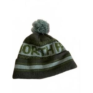 The North Face Pom Pom Green Beanie Hat OS